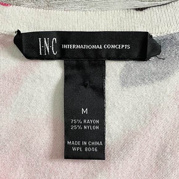 INC INTERNATIONAL CONCEPTS Floral Sequined Long Sleeve Cardigan Sweater - Picture 7 of 7